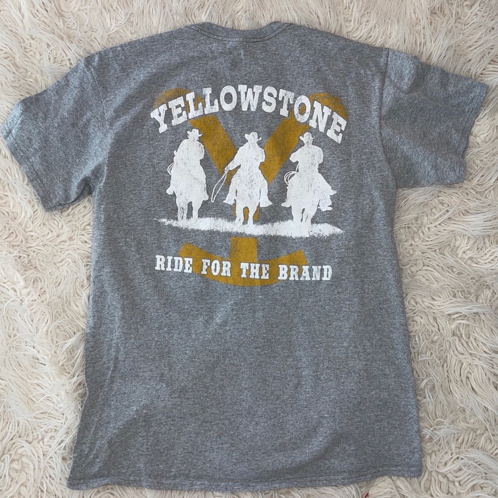 Yellowstone Ride For The Brand Cowboys T Shirt M Gray Paramount